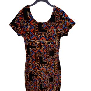 Patterned Knee Length Pencil Dress